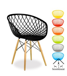 صندلی بامبو پایه چوبی بنیزان