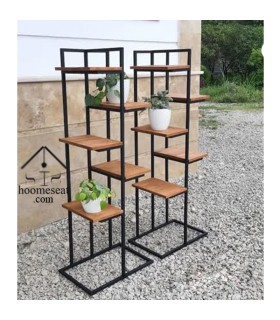 استند گلدان فلز چوب